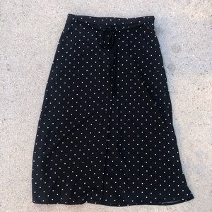 Rachel Zoe Black & White Polka Dot Casual Skirt
